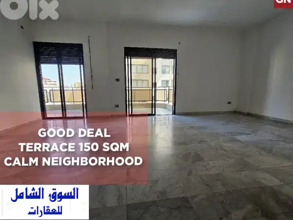 150 sqm terrace, great deal, metn, Baouchriyeu002 Fالبوشرية  REF#GN134261
