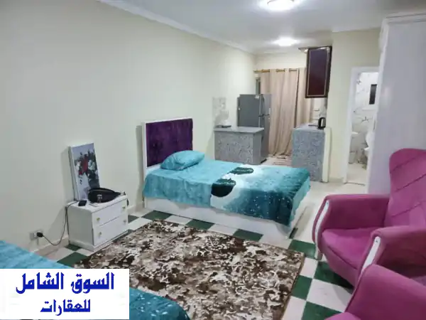 بالمهندسين استوديو مفروش للإيجار اليومي أو...