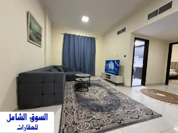 بدون عمولة! شقة فاخرة مفروشة غرفتين وصالة للإيجار الشهري بالمويهات 2 - أول ساكن، شامل فواتير وإنترنت!