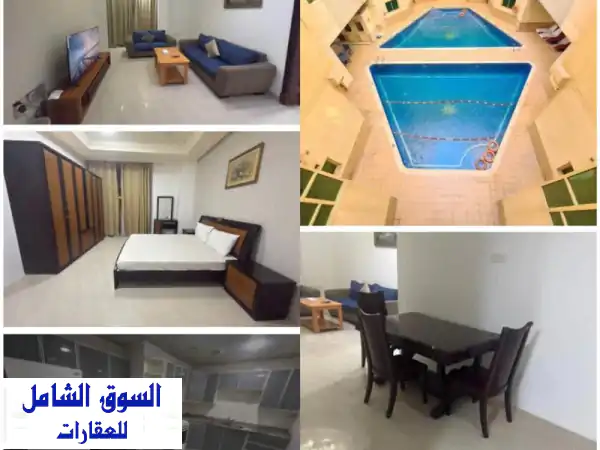 شقة مفروشة بالكامل للإيجار بالجفير | 1 غرفة وصالة |...