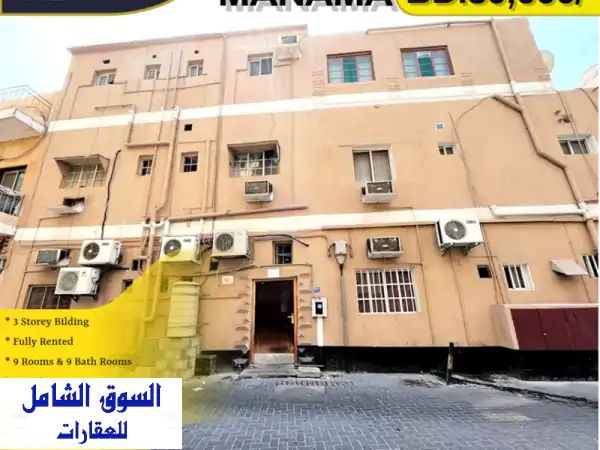 فرصة استثمارية ذهبية: مبنى سكني للبيع بقلب المنامة...