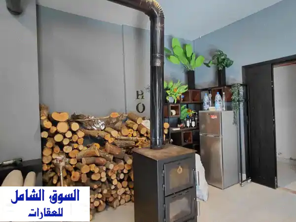 شاليه للبيع في اللقلوق، جبل: 72م² + تراس 35م²، إطلالة جبلية ساحرة، طاقة شمسية | GMB216 SZ