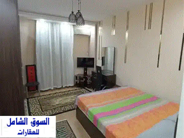 شقه للايجار مفروش في الرحاب بمساحه 90 متر فيو وايد جاردن بسعر مغري