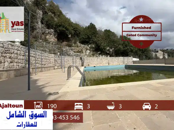 Ajaltoun 190m2  Furnished  Gated Community  Quiet Street  ELu002 FDA