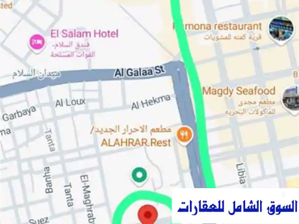 شقة في شارع اسكندرية خلف هايبر فتح اللة على...