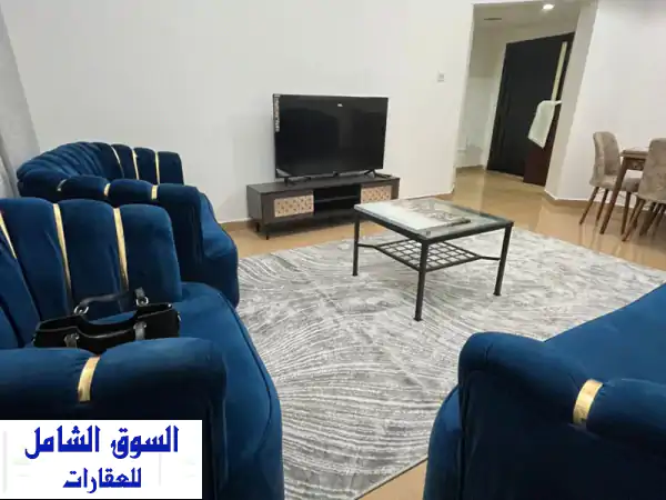 شقة فاخرة غرفة وصالة مع بالكونة باطلالة مفتوحة في عجمان  البستان مفروشة بالكامل بأثاث أنيق وجاهزة ...