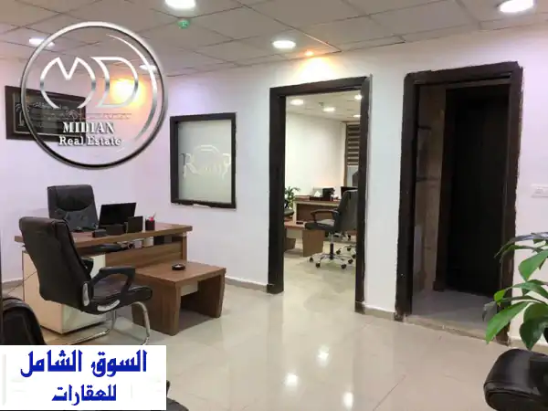 مكتب فاخر للإيجار بخلدا 60م | سوبر ديلوكس | موقع حيوي وإطلالة جذابة