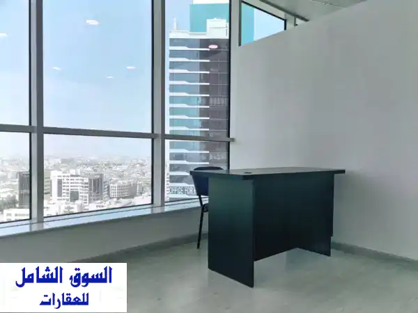 مساحة مكتبية مريحة مع خدمات في الموقع مشمولة مقابل...