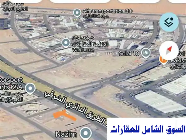 فرصة استثمارية صناعية ضخمة بالرياض: أرض 17,500 م² على الدائري الشرقي - موقع لوجستي حيوي