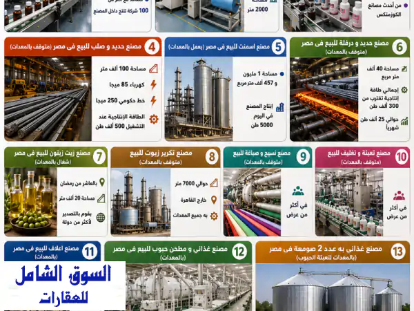 فرصة لا تعوض! مصنع للايجار 1000م مجهز بالكامل في...