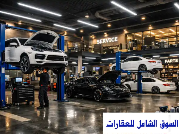 معرض وكراج تجهيز سيارات للبيع في القوز الصناعية 3 موقع مميز على شارع رئيسي  تمويل عقاري دبي
