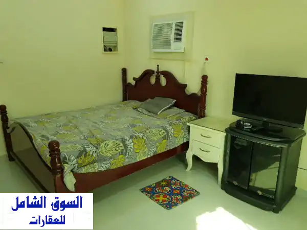 استوديو مفروش للايجار بمدينة عيسى | 170 د.ب شامل الكهرباء | غرفة وصالة ومطبخ