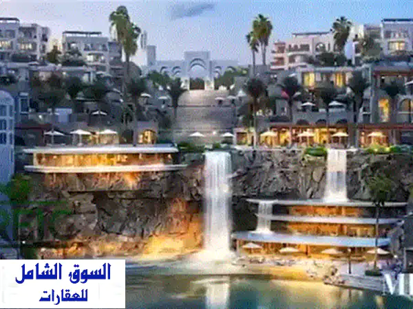 للبيع شاليه فى قلب مارينا M2 سانتورينى – تميز L10 بساوث ميد الساحل الشمالي، 79 م مع جراج خاص وإطلالة مميزة وخدمات متكاملة بأوفر تجاري