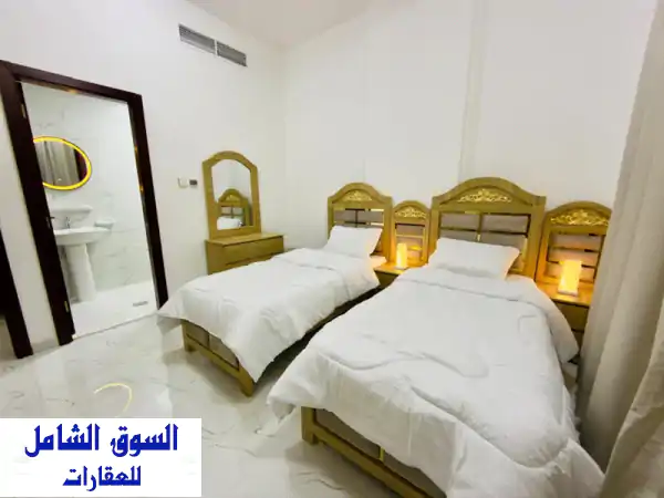 شقة أحلامك بالنعيمية! 2BHK مفروشة بالكامل وجديدة ⭐️ أول ساكن | بدون عمولة | 5000 درهم شامل الفواتير والإنترنت