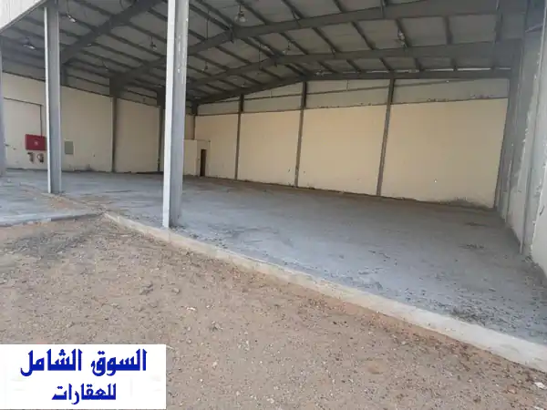 مصنع للإيجار في الصجعة مساحة 10 ألاف قدم كهرباء 75 كيلوواط تحتوي على مكاتب وحمامات ومستودع مفتوح ...