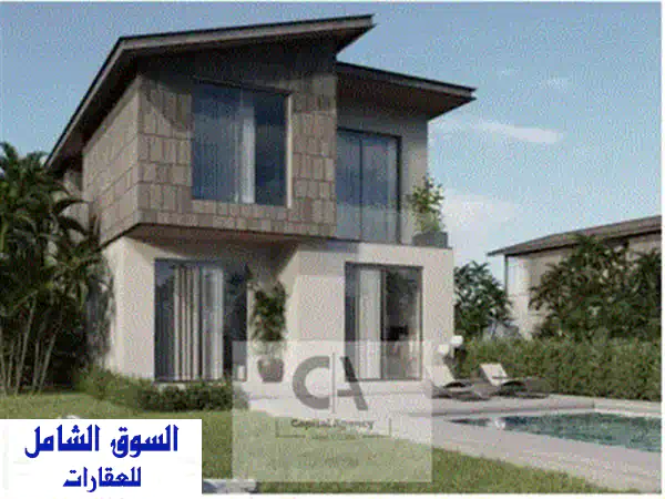 شقة للبيع بكمبوند كريك تاون الكازار طريق السويس | 130م بمقدم 11% وقسط 10 سنوات