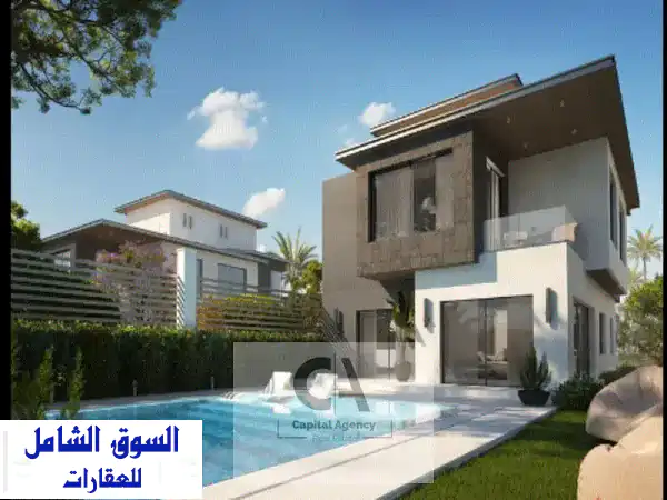 شقه للبيع في كمبوند كريك تاون مع الكازار علي...