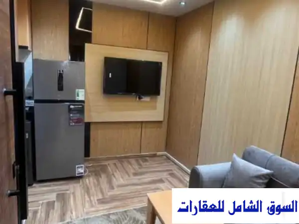 فرصة لا تعوض! استوديو مفروش للإيجار بـ6 أكتوبر - حي أول مجاورة 7 - أول سكن، مكيف واسانسير
