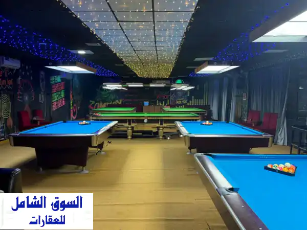 فرصة استثمارية ذهبية: صالة بلياردو وسنوكر فاخرة للإيجار الشهري في عجمان (الخيل) – مشروع جاهز للتشغيل الفوري!