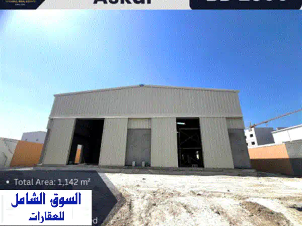 مصنع/ ورشة / مستودع للإيجار  عسكر. الموقع عسكر (بالقرب من ألبا) نوع العقار مصنع / ورشة / مستودع. ...