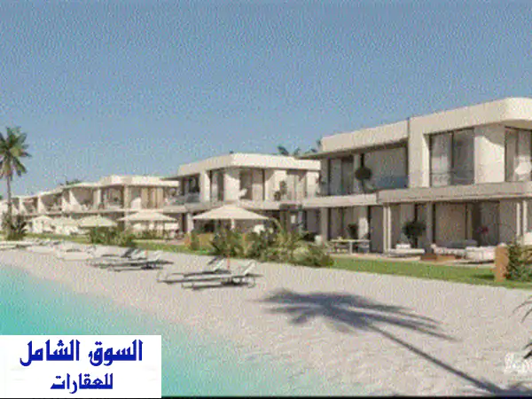 شاليه للبيع بالساحل الشمالي | هاسيندا راس الحكمة ك238 | بالم هيلز | على البحر مباشرة | فيو لاجون