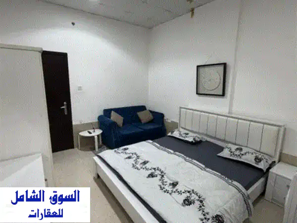 استوديو مفروش للإيجار الشهري بعجمان الجرف 2 | شامل الفواتير والإنترنت | موقع حيوي 2500 درهم!