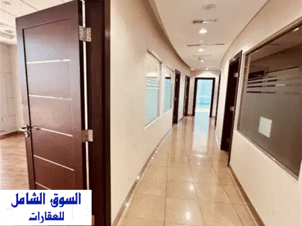 للإيجار: مكتب فخم في شارع السور، الصالحية، مقسم جاهز لأكثر من 7 مكاتب، مع استقبال، عليه رقم هاتف ...