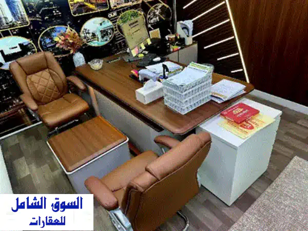 للبيع: مكتب إداري متكامل فاخر 6 قطع 🌟 فرصة ذهبية للشركات والمكاتب! (بحالة ممتازة وجاهز للانطلاق)
