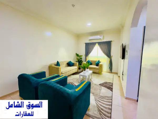 رقم تصريح الاعلان 2070 ajre) غرفتين وصالة للإيجار الشهري المفروش في عجمان في منطقة (المويهات 3) ...