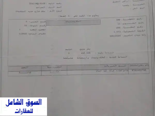 فرصة العمر في بلعما المراجم: أرض استثمارية 3.4 دونم بسعر لقطة 15,000 دينار!