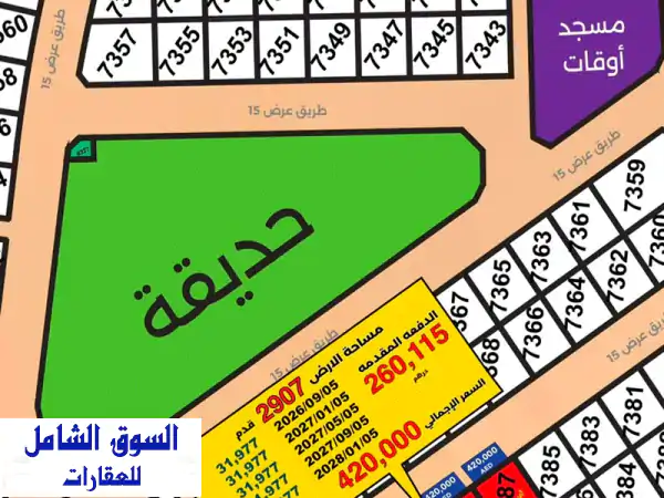 أراضي سكنية للبيع الشارقة البليدة 1 | موقع...