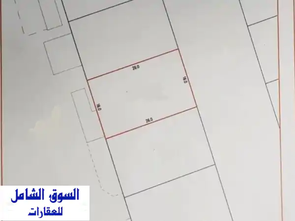 للبيع أرض سكنية في سار بموقع مميز، بمساحة 416.3 متر...