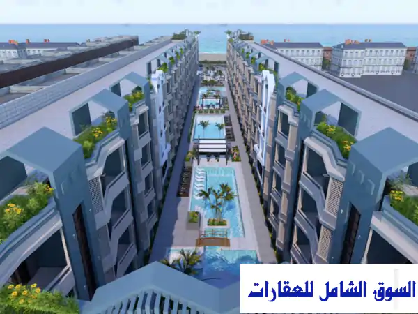 استوديو بإطلالة على المسبح في الممشى مقدم 30  تقسيط...