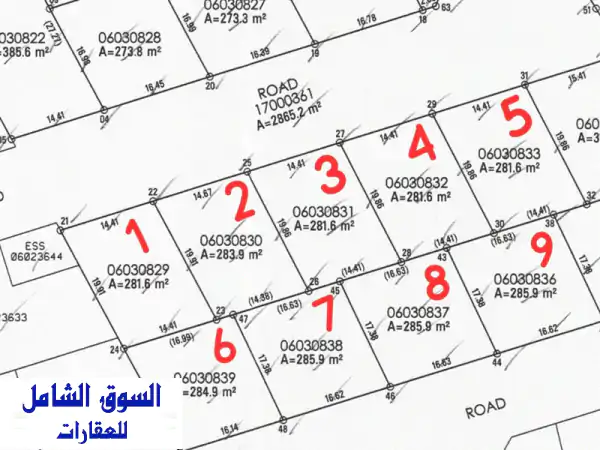 9 أرضي للبيع في سترة مساحة 282 متر سكني مطلوب 30...