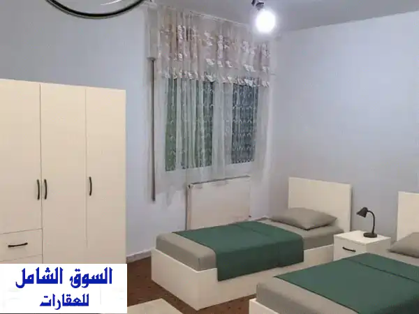 شقة مفروشة للايجار ام السماق مساحة 150 م طابق أول سوبر ديلوكس اطلالة جم