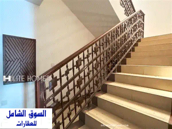 فيلا للإيجار في مشرف تحتوي على 6 غرف نوم ماستر، مصعد، مساحات معيشة واسعة، غرفة طعام، غرفة للعمالة ...