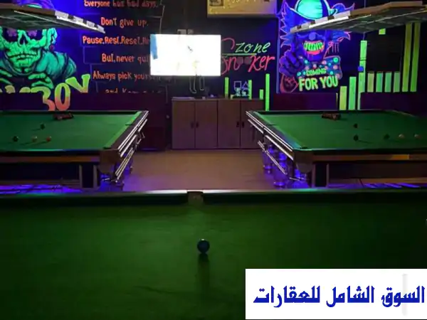 فرصة استثمارية ذهبية: صالة بلياردو وسنوكر فاخرة للبيع في النخيل عجمان – مشروع قائم ومربح جاهز للانطلاق!