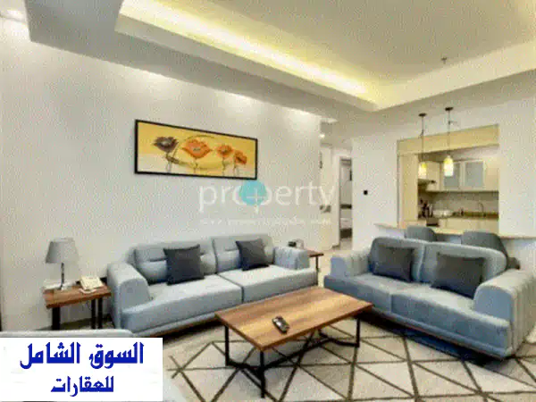 شقة حديثة جديدة مفروشة بالكامل مكونة من غرفتي...