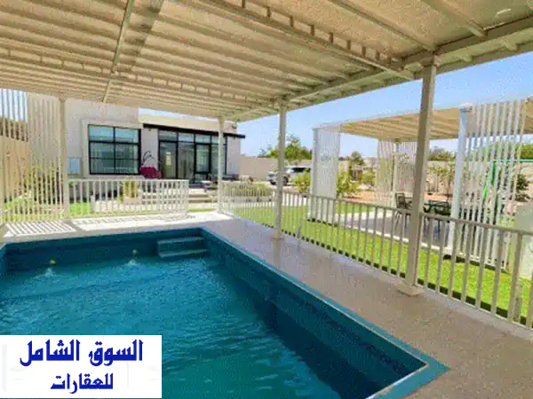 للإيجار اليومي في رأس الخيمة استراحة غرفتين نوم...
