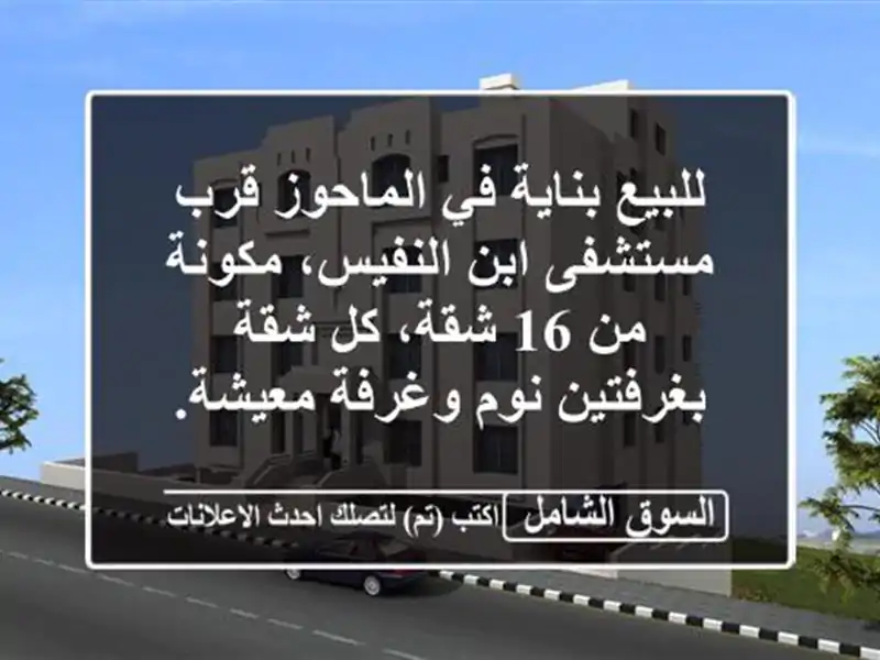 للبيع بناية في الماحوز قرب مستشفى ابن النفيس، مكونة...