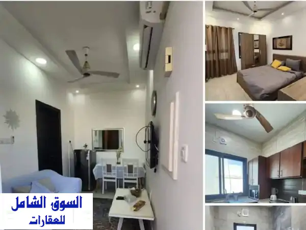 شقة مفروشة للإيجار في سند مكونة من غرفة ومطبخ...