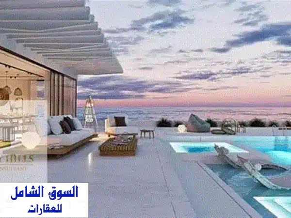 للبيع فيلا صف اول علي البحر مباشرة متشطبة بالكامل بالفرش و الاجهزة جاهزة للسكن