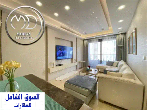 رقم الاعلان 9423 شقة مفروشة فاخرة للبيع أم السماق مساحة 85م طابق أول تشطيبات وديكورات فندقية تصلح ...