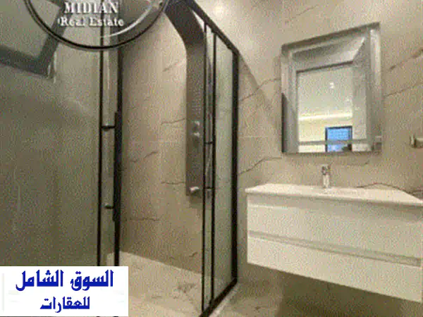ملاذك الفاخر في أم السماق: شقة دوبلكس أرضية جديدة للإيجار بتراس خاص 70م ومدخل مستقل!