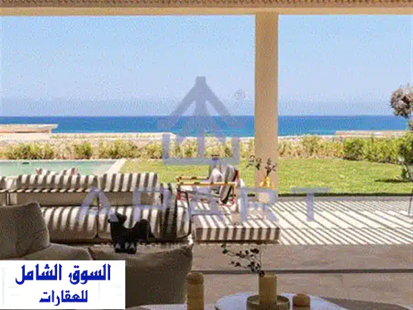 اطلاله كامله على البحر  استلام فوري صفوف أولى توين كورنر فيلا في لوكيشن مميز بحري!  في سيلفر سانس اورا سيدي حنيش u002 F راس الحكمه u002 F الساحل الشمالي