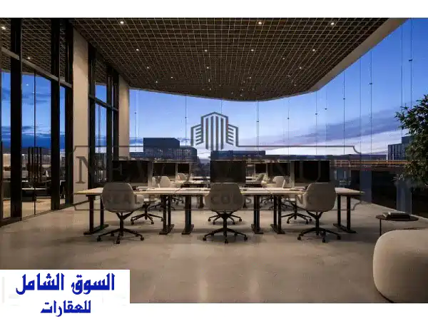 مكتب إداري فاخر 124 متر بمقدم 5  وأقساط على 6 سنوات...
