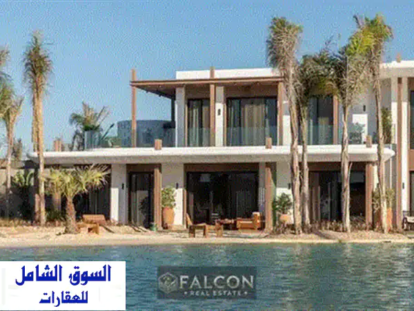 شاليه دايركت لاجون 91 م متشطب VIP  للبيع في ألماظة باي الساحل الشمالي بجوار تلال ولافيستا ودقائق من مراسي Ghazala Bay North Coast 4