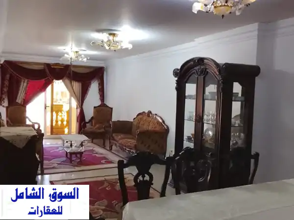 فرصه نادره لمحبي السكن الراقى والتميز والخصوصية شقة 165 م مفروشة للايجار السنوى بارقى مواقع ميامى