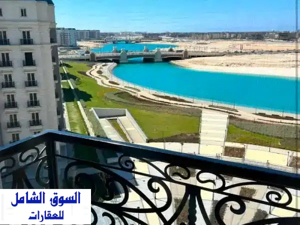 استلم فوري بحري دايركت لاجون  شقة متشطبة 174 م للبيع في الحي اللاتيني العلمين الساحل الشمالي قبل مارينا 7 ومراسي Latin Alamein North Coast