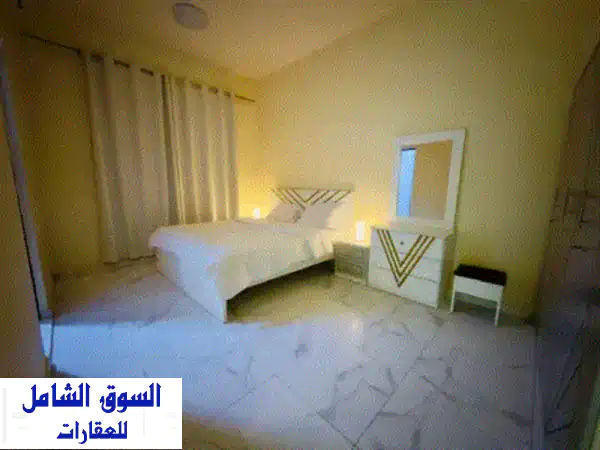 غرفة وصالة مفروشة للإيجار الشهري. عجمان، المويهات...